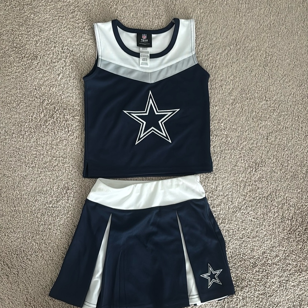 Girls Dallas Cowb cheerleading uniform